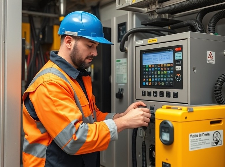 Field service team working on a self-service terminal